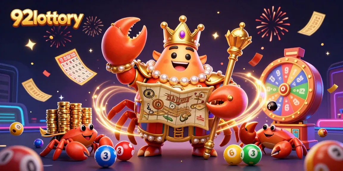 Experience excitement and winning at 92lottery with vibrant lottery symbols and dynamic gaming elements.