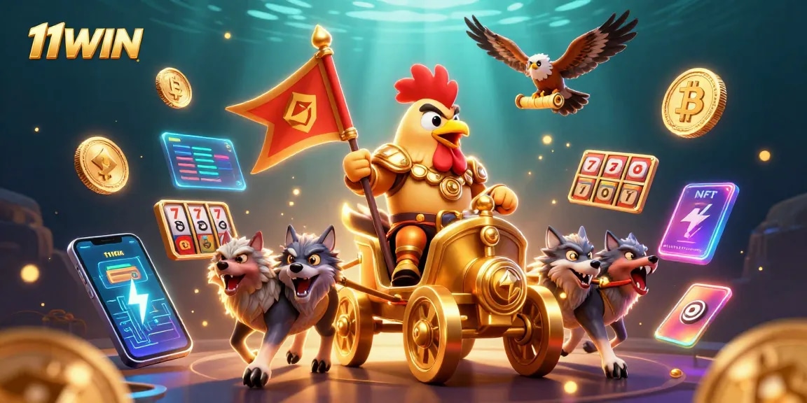 Experience winning strategies with 11WIN in a packed, dynamic casino scene.