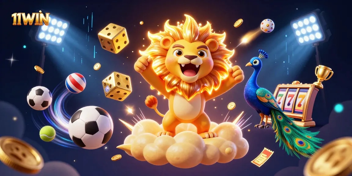 Experience thrilling gameplay with 11WIN as a sun lion leads the ultimate casino adventure.