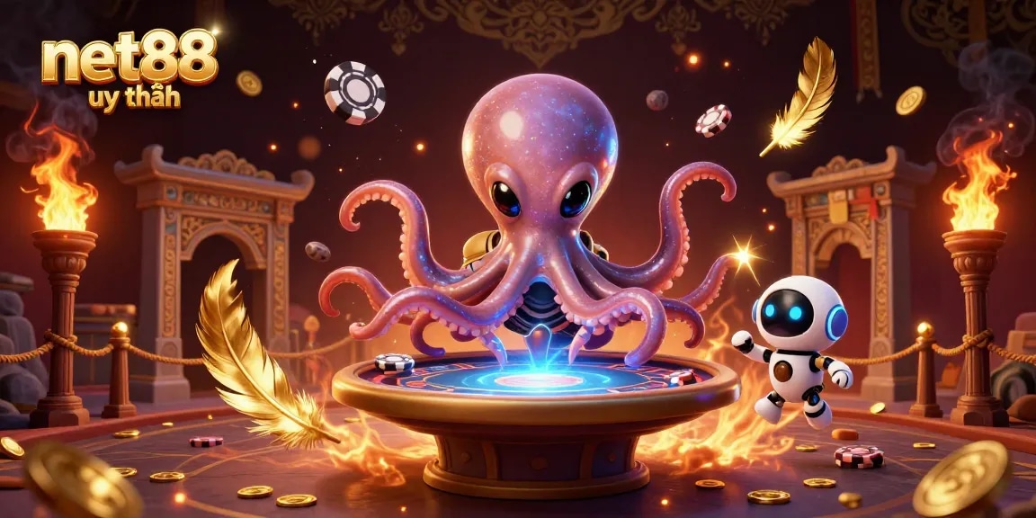 Engage with the exciting world of net88 uy tín featuring a vibrant casino scene with alien characters.