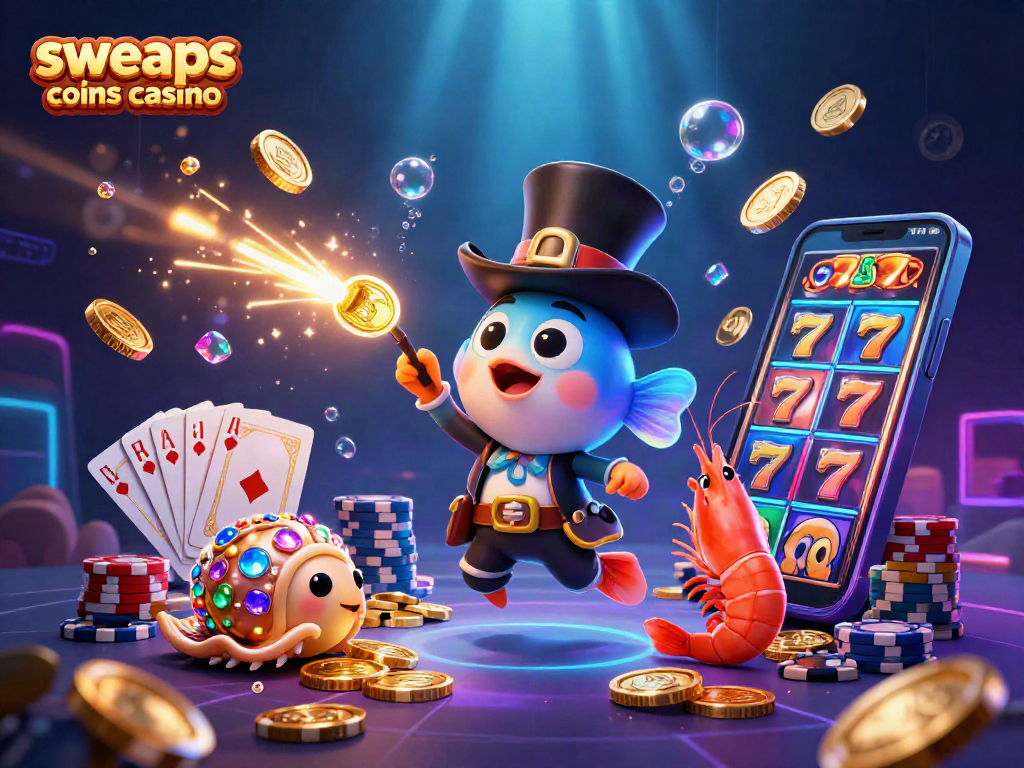 Experience the excitement of sweeps coins casino with vibrant 3D characters and spectacular gaming elements.