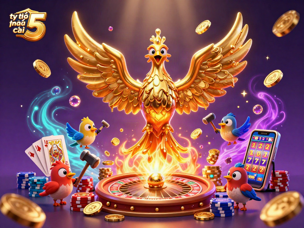 Engage with tỷ lệ kèo nhà cái 5 in this vibrant scene showcasing winning casino moments.