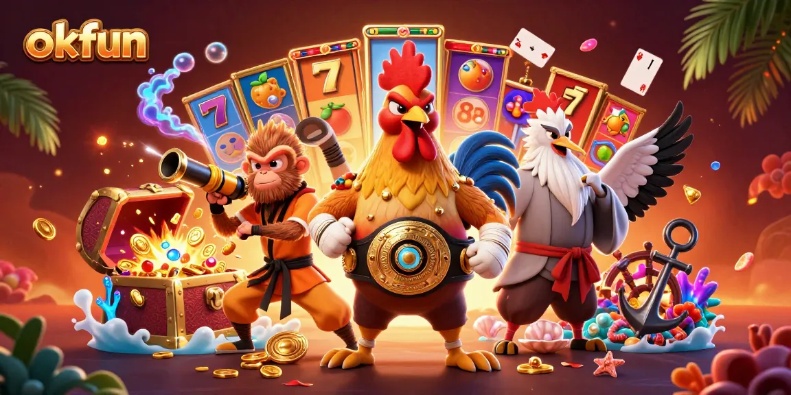 Engage in thrilling slot games with okfun featuring dynamic characters and vibrant casino elements.