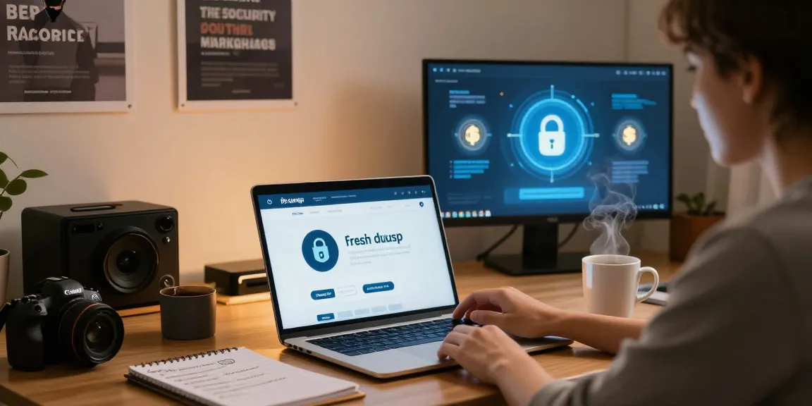 Engaged user exploring a fresh dumps shop online in a secure and inviting home office.